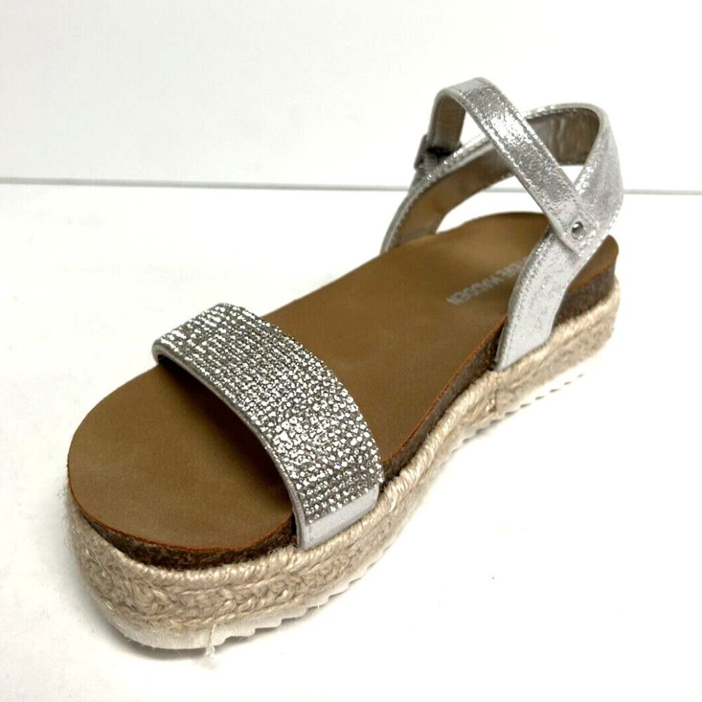 Steve Madden Girls Katiee Sandals Silver Size 1 M Big Kid